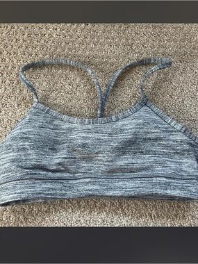 lululemon athletica Grey Space-Dye Strappy Sports Bra
